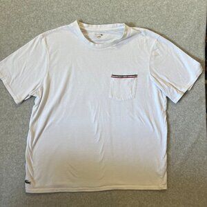 Lacoste shirt mens xl white‎ front pocket logo lounge sleepwear preppy casual